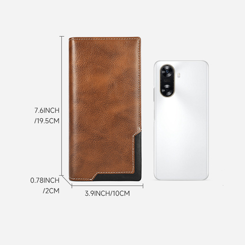 Długi, zabytkowy portfel męski