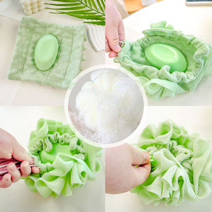 Miękka gąbka do kąpieli Loofah 2 w 1