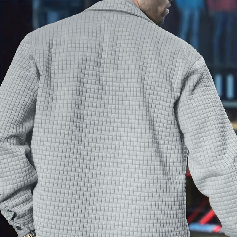 Męska kurtka bawełniana w jednolitym kolorze - Obowiązuje przez kolejne trzy sezony