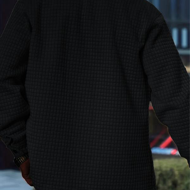 Męska kurtka bawełniana w jednolitym kolorze - Obowiązuje przez kolejne trzy sezony