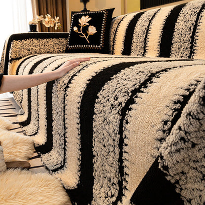 Miękka, antypoślizgowa narzuta na kanapę z pluszu